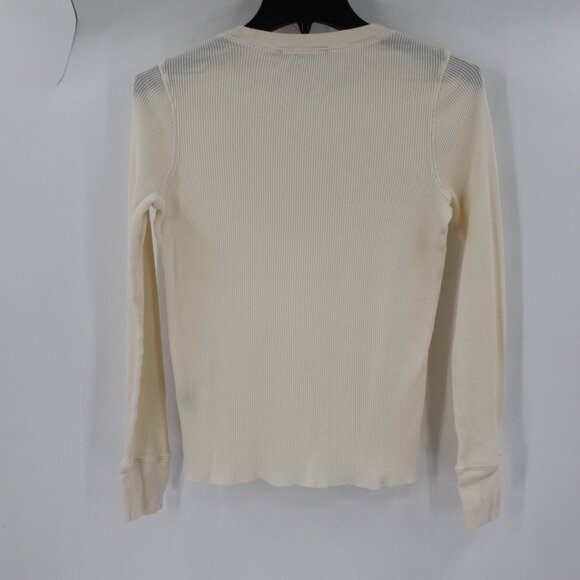 Jenni Kayne Top Women's Small Crewneck Long Sleeve Waffle Knit Cotton pullover - Picture 7 of 12